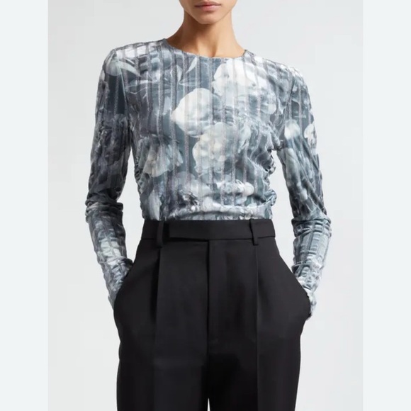 STINE GOYA VANESSA BLOUS METALIZED PEONIES Size XS - Picture 2 of 6